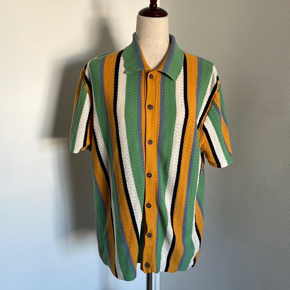 Urban outfitters knitted button up bowler shirt